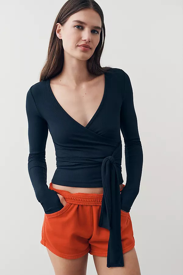 Surplice Wrap-Front Top | Anthropologie (US)
