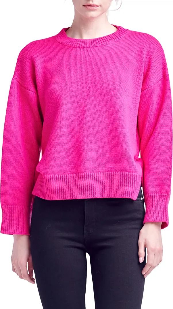 English Factory Side Tie Crewneck Sweater | Nordstrom | Nordstrom