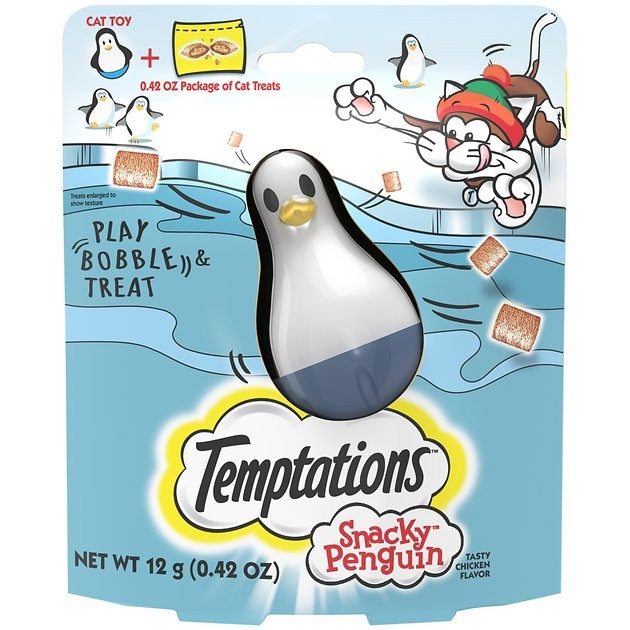 Temptations Snacky Penguin Treat Dispensing Cat Toy, 0.42-oz bag | Chewy.com