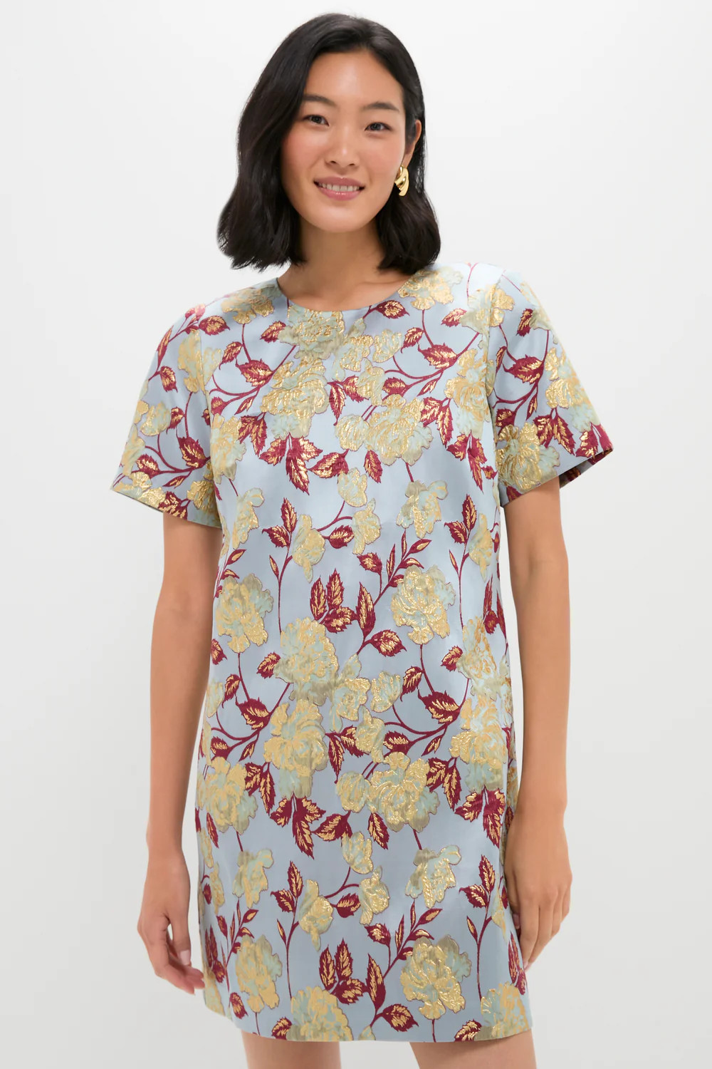 Slate Blue Winter Floral Mae Dress | Tuckernuck (US)