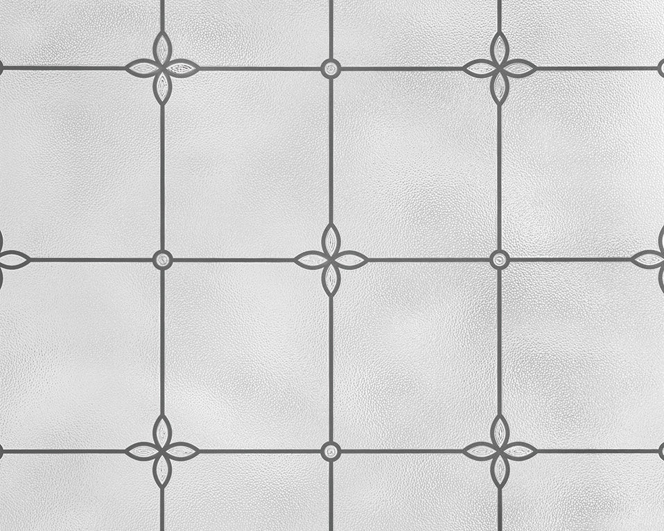 Victoria | Window Film with Textured Leaded Glass Pattern | Made in USA | Artscape