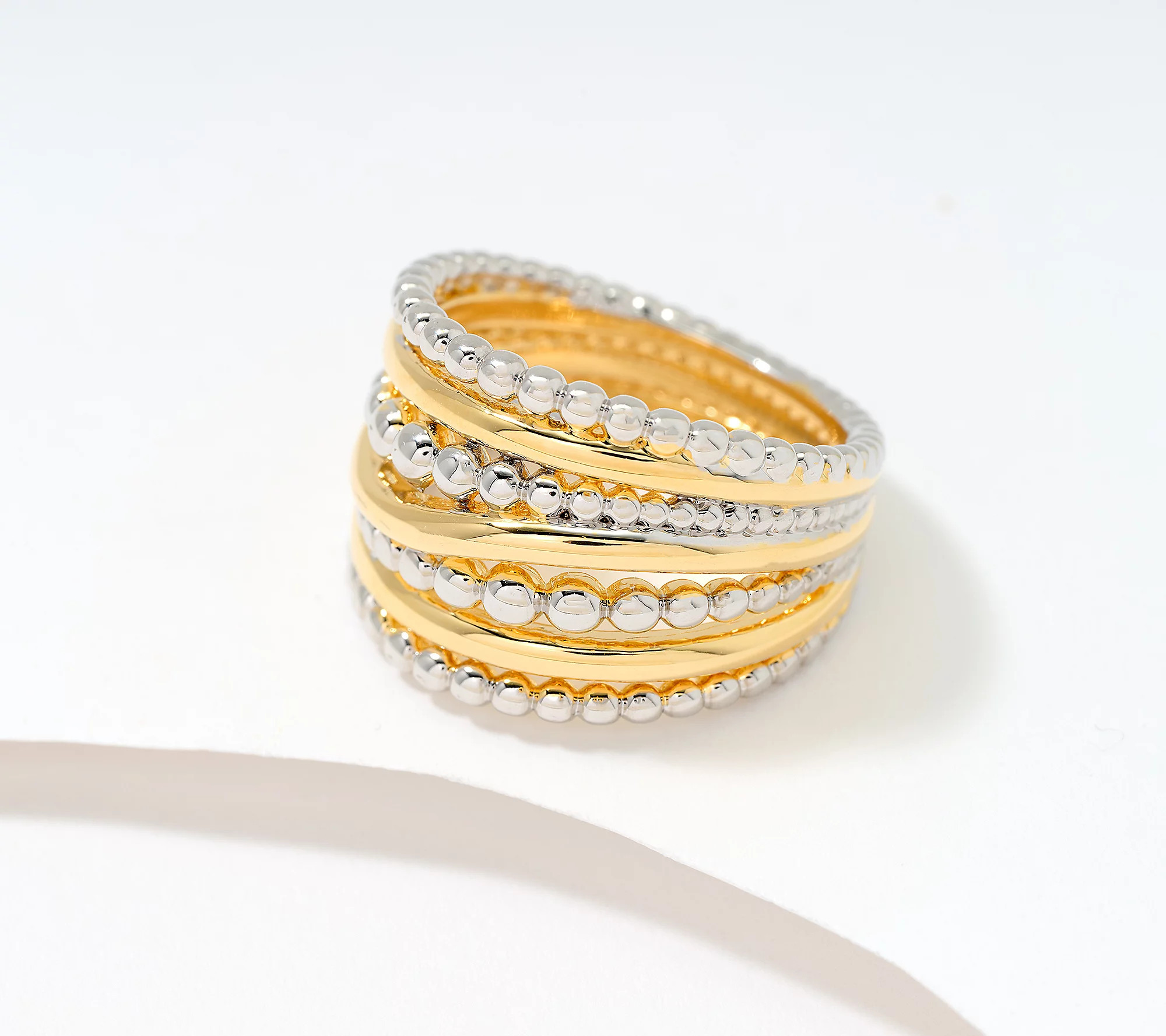 As Is David Markstein Bronze Beaded Wave Ring | QVC