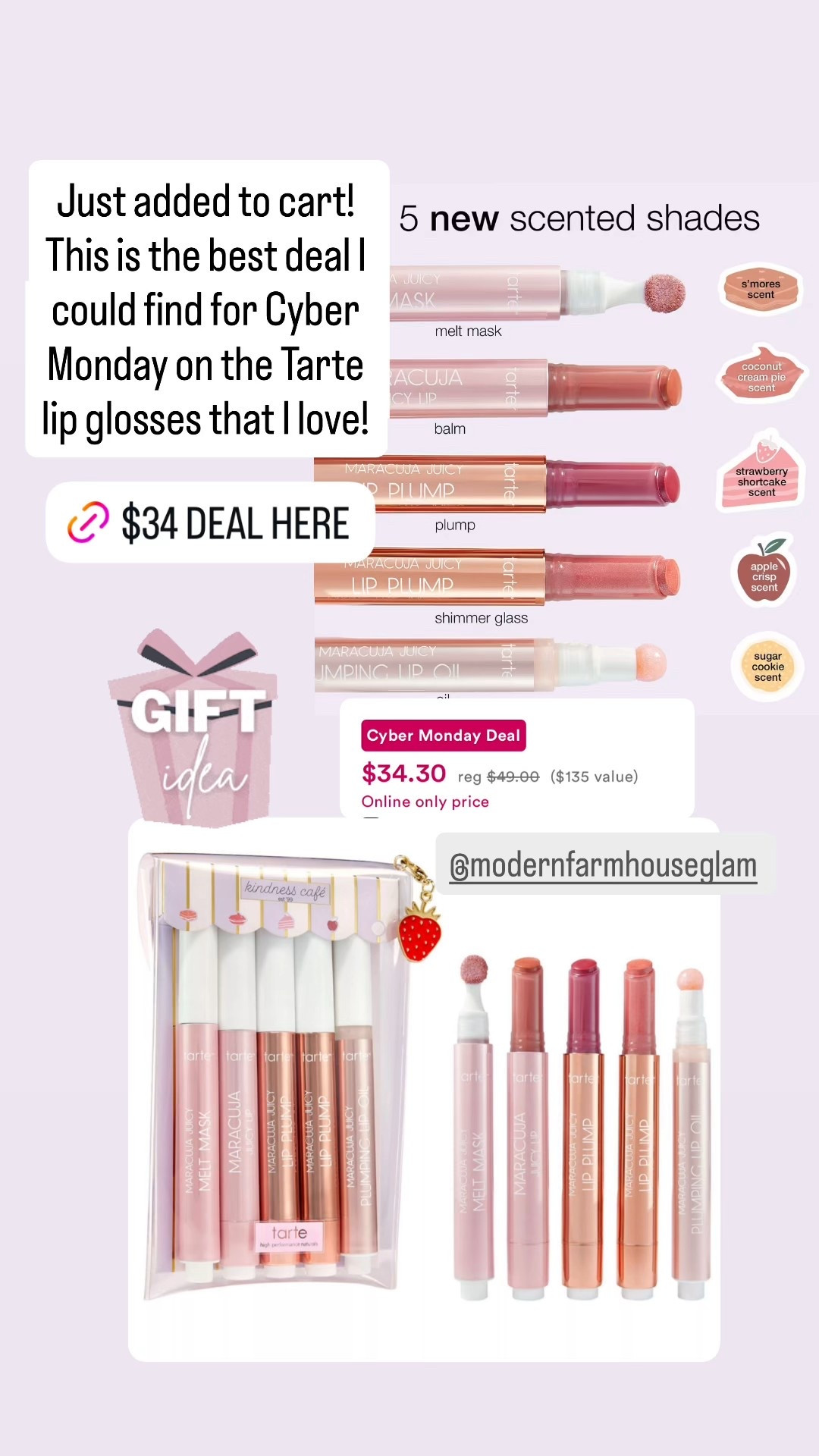 Tarte Maracuja juicy lip set Christmas set! The best deal I could find for Cyber Monday. Great gift idea of treat yourself 

Make up gift guide teenager  her mom friend daughter 

#LTKBeauty #LTKCyberWeek #LTKGiftGuide