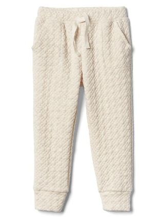 Gap Baby Quilted Jacquard Pants Oatmeal Heather Size 12-18 M | Gap US