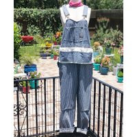 Vintage Tool Pouch Overalls/42'x30'/Osh Gosh Tool Pouch Overalls/Vintage Stripe Overall/Double Knee  | Etsy (US)