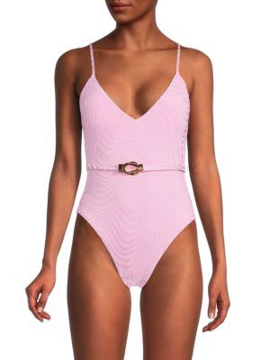 Groovy Swirl Belted One-Piece Swimsuit | Saks Fifth Avenue OFF 5TH