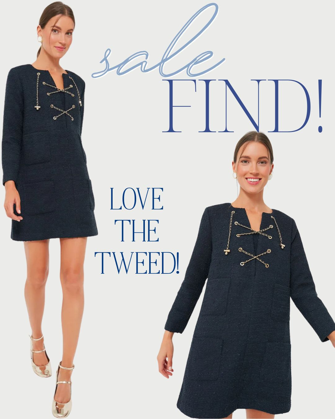 Chic and timeless ✨ This navy tweed dress is the perfect mix of classic and modern style—dress it up with heels or keep it casual with flats. A sale find you’ll wear on repeat!

tweed dress, navy dress, classic style, fall outfit, timeless fashion, tuckernuck, tnuck find 

 #LTKSaleAlert #LTKStyleTip