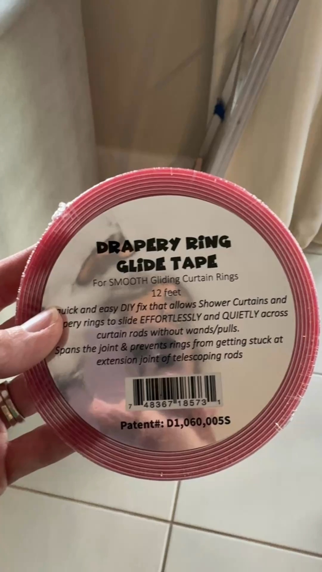 This DIY drapery ring tape was such a simple upgrade for my sliding glass door! It definitely helps it glide smoother and feel more polished when opening and closing.

I used smaller curtain rings, so I’m not sure if that’s why it still makes a bit of noise when it closes—but overall, it’s a noticeable improvement and makes everyday use feel easier 🤍

#LTKHome