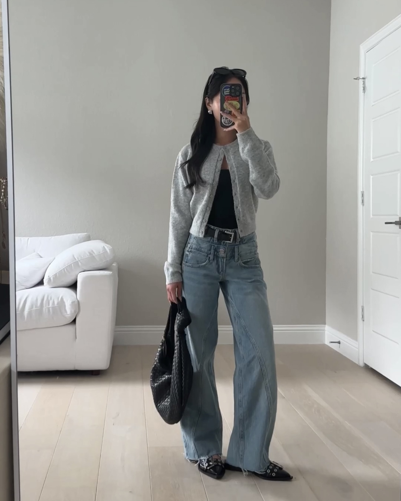 cardigan size xxs
jeans size 00 (cut the length) 

#LTKBacktoSchool #LTKShoeCrush