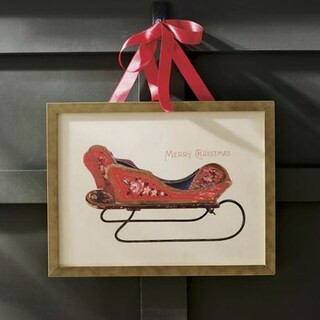 Framed Floral Sleigh Wall Art | Grandin Road