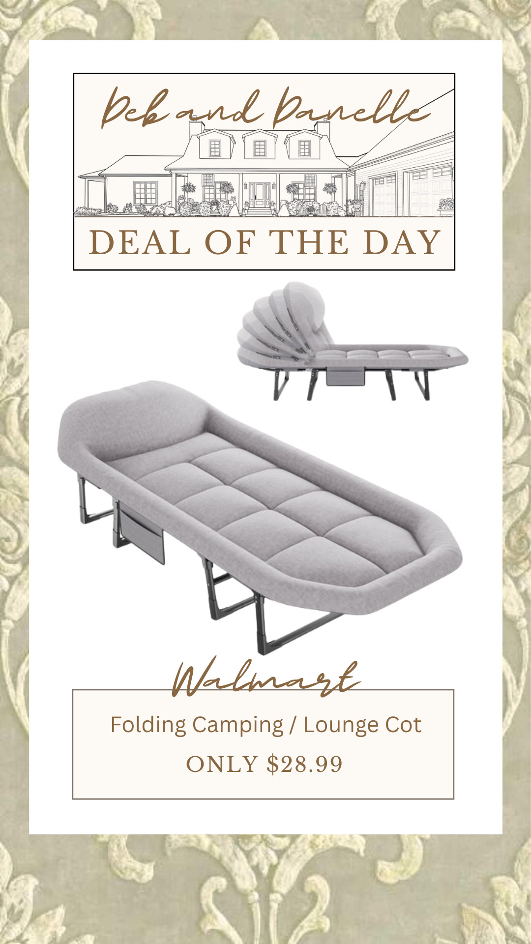 If you love to lounge in the sunshine or relax while you are camping, this folding cot from @Walmart is an excellent price point. 

 #LTKSeasonal #LTKSaleAlert