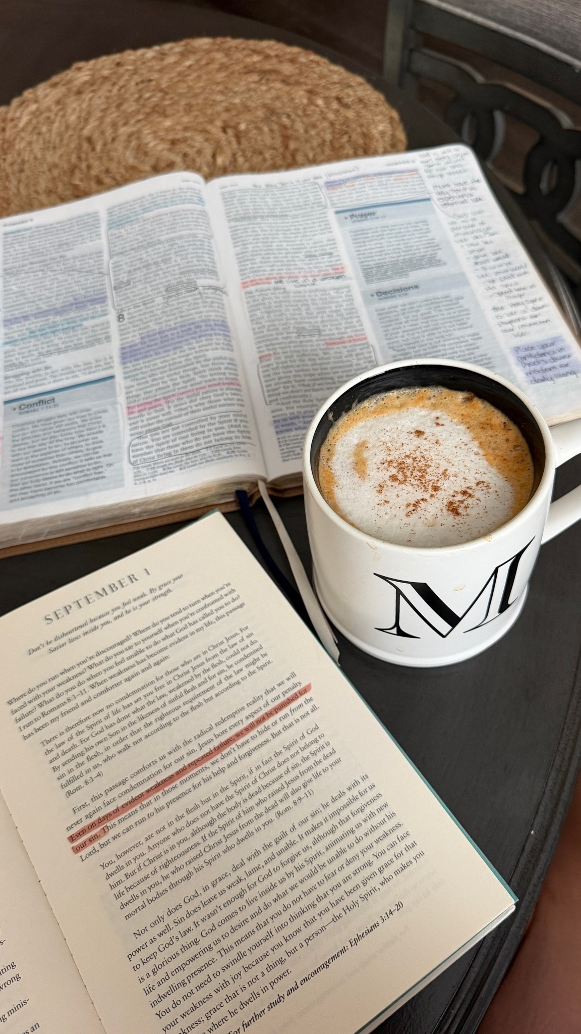 morning Bible study

Bible is the One Step Closer Bible (discontinued).

#LTKmorningroutine