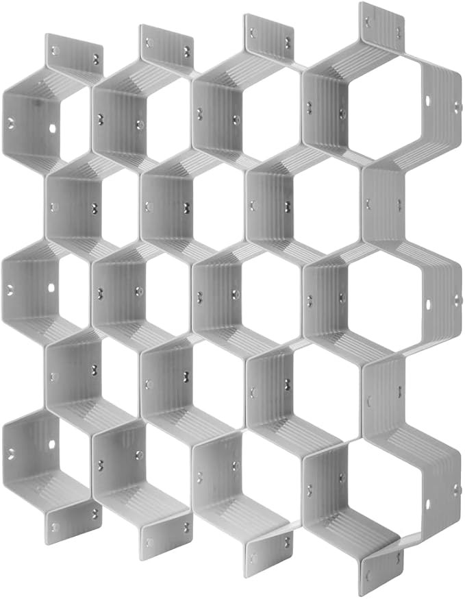 Poeland Drawer Divider Organizer 8pcs DIY Plastic Grid Honeycomb Drawer Divider Gray | Amazon (US)