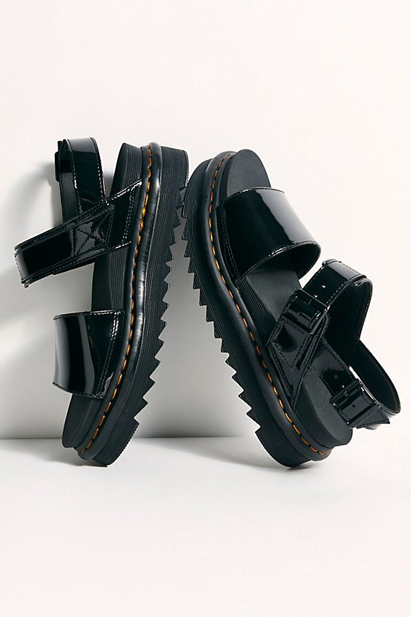 Dr. Martens Voss Sandals by Dr. Martens at Free People, Black Patent, US 9 | Free People (Global - UK&FR Excluded)