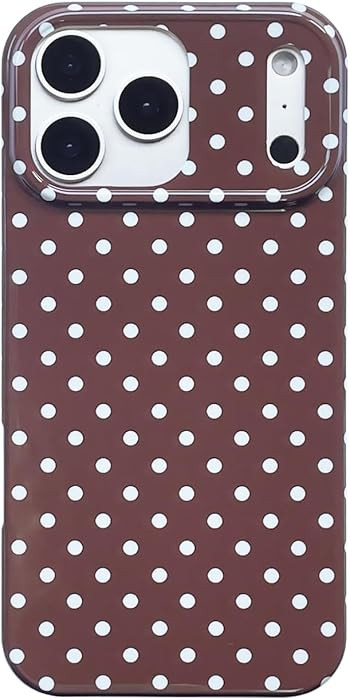 Brown Polka Dot Phone Case for iPhone 17 Pro Max 6.9in,Retro Vintage Cute Aeshtetic Classic Minim... | Amazon (US)