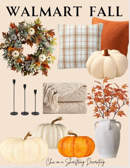 Walmart has some great budget friendly Fall decor this year! Most of these items are less than $20. I love their faux pumpkins this year, they are less than $8 and so good! 

#chiconashoestringdecorating #walmartfalldecor #walmart #falldecor #budgetfalldecor #walmartfinds

#LTKSeasonal #LTKHoliday #LTKhome