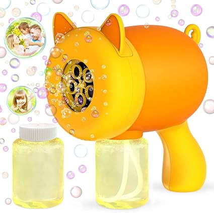 Bubble Machine for Toddlers, Automatic Cat Bubble Gun with Bubble Solution Anti-Leakage, Bubble T... | Amazon (US)