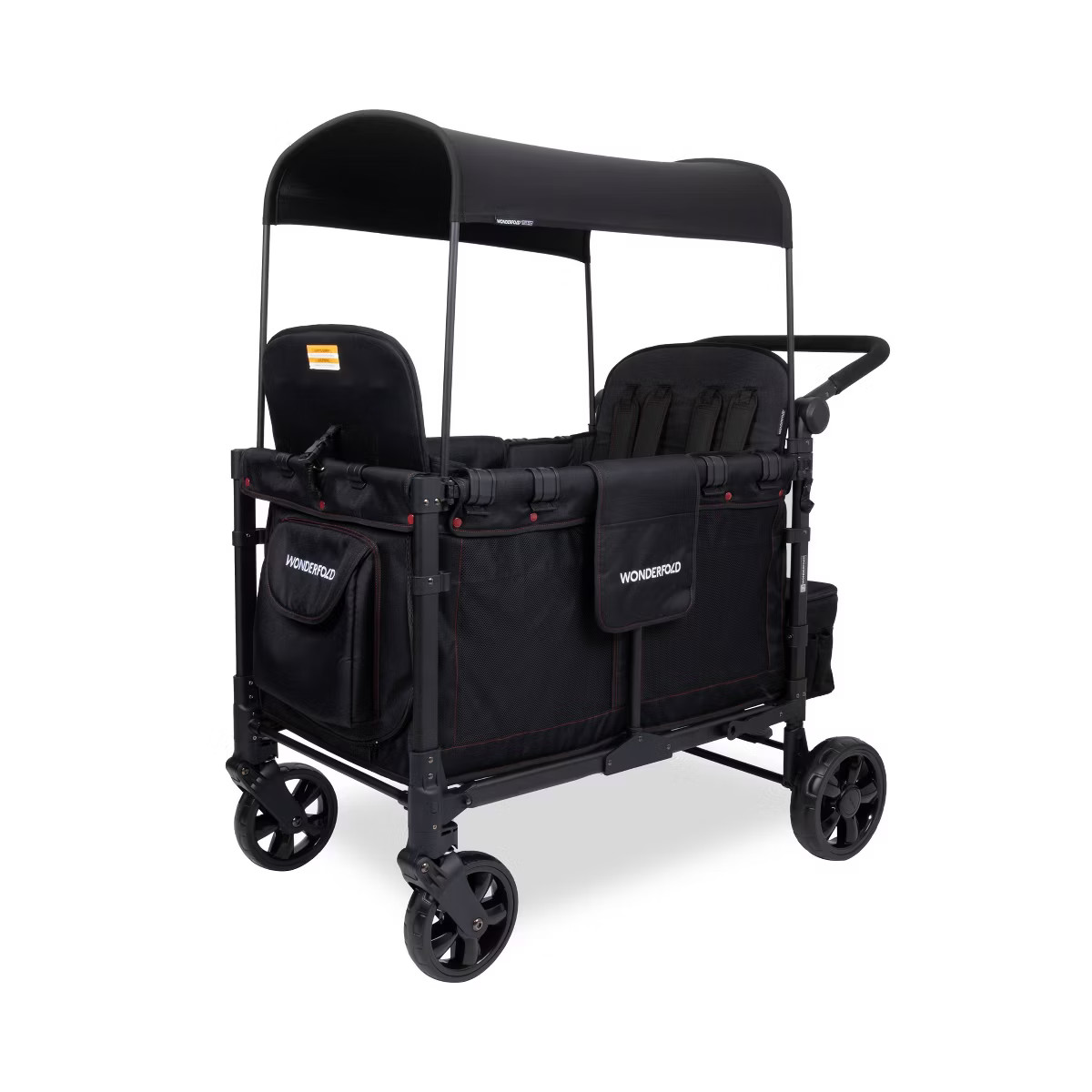 WONDERFOLD W4 Elite Wagon Black with Red Stitching & Snack Tray - Black: Quadruple Configuration,... | Target