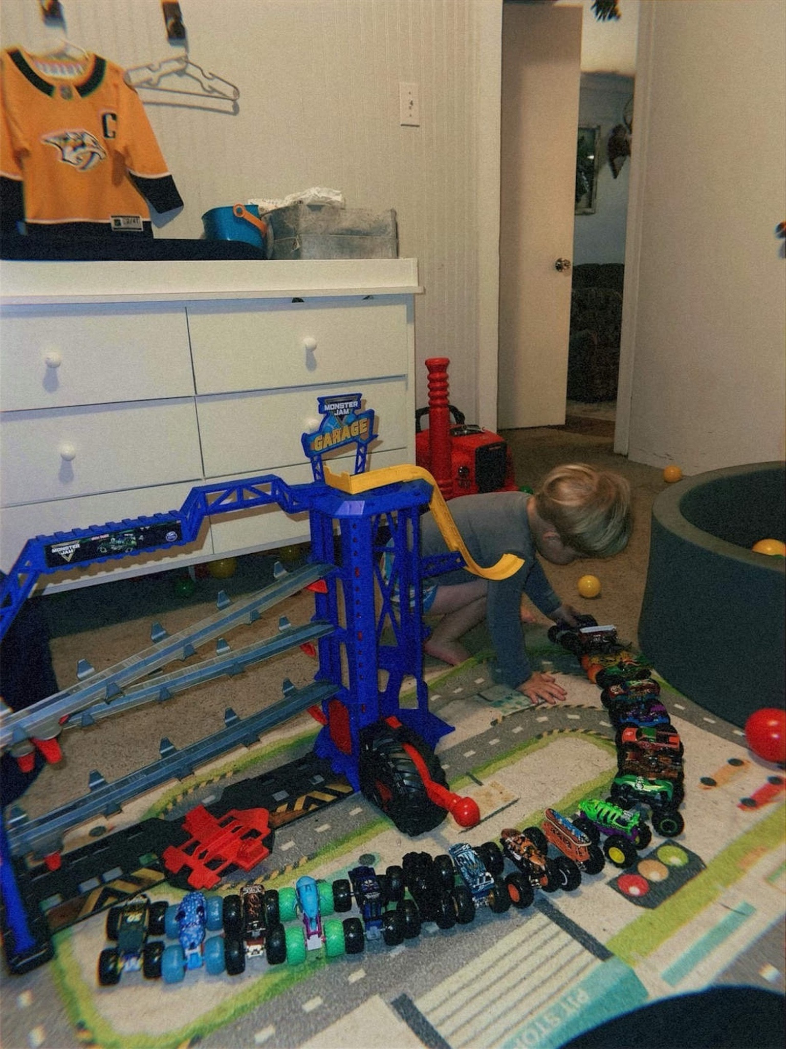 This Monster Jam Garage Playset is one of our most played with toys right now and is on an early Black Friday sale for only $34.99!!! Holds up to 25 trucks and makes sounds! No batteries required to operate! 

#LTKSaleAlert #LTKFindsUnder50 #LTKGiftGuide