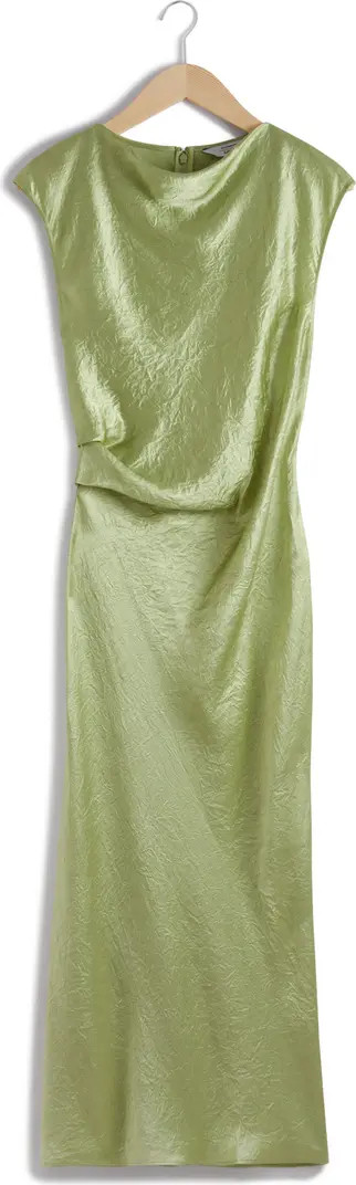 Tania Cap Sleeve Satin Midi Dress | Nordstrom