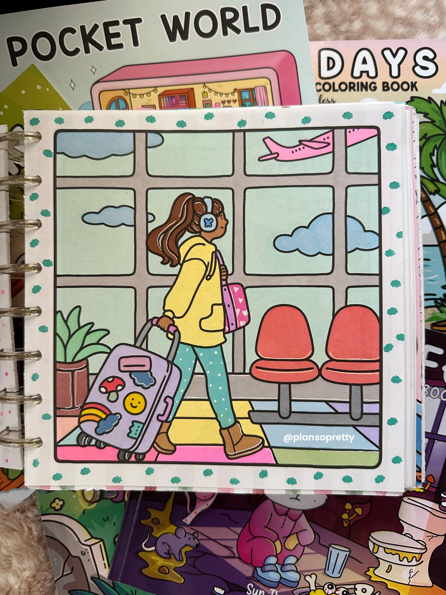 I am off to Milan after a week in Paris 🇮🇹 ! February theme is love and travel! Every ✈️ should be pink like this 🤣page from Girl Moments (1) will link the book in my bio #girlmoments #cocowyo #cocowyocoloring #travelgram #adultcoloring #coloringbookartist #coloringaddict #coloringcommunity #ohuhuart #travelgram #coloringpages #jetsetter #globetrotter 

#LTKFindsUnder50 #LTKKids #LTKTravel