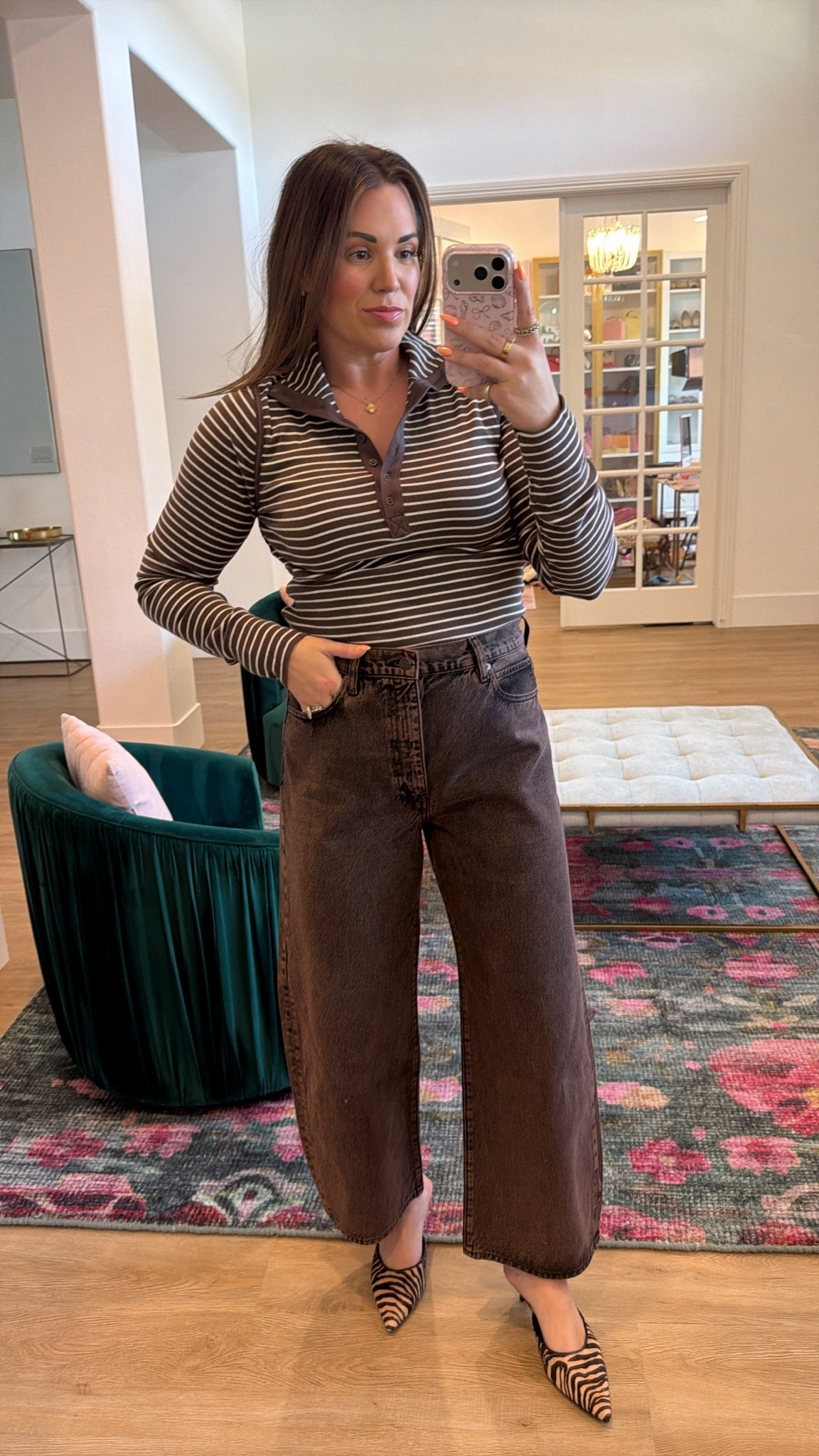 curvy midsize brown look for fall from the Nordstrom Anniversary Sale! wearing size large in top and 30 in brown denim (could have taken the 29)

#LTKSeasonal #LTKMidsize #LTKSaleAlert