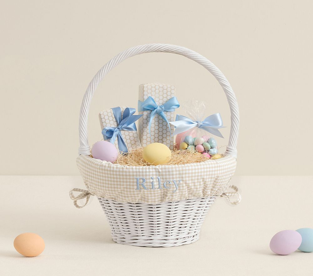 Gingham Easter Basket Liners | Pottery Barn Kids