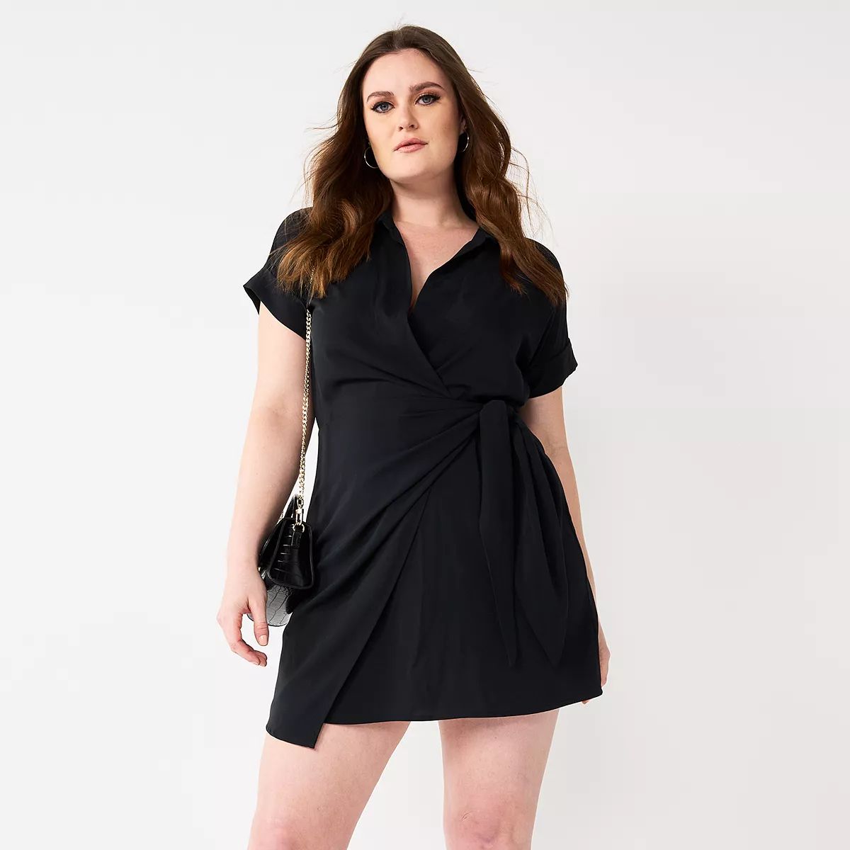 Women's INTEMPO Short Sleeve Faux Wrap Dress | Kohl's