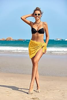 Ekouaer Women's Sarong Swimsuit Cover Ups Bathing Suit Coverups Chiffon Beach Wrap Skirts S-3XL | Amazon (US)