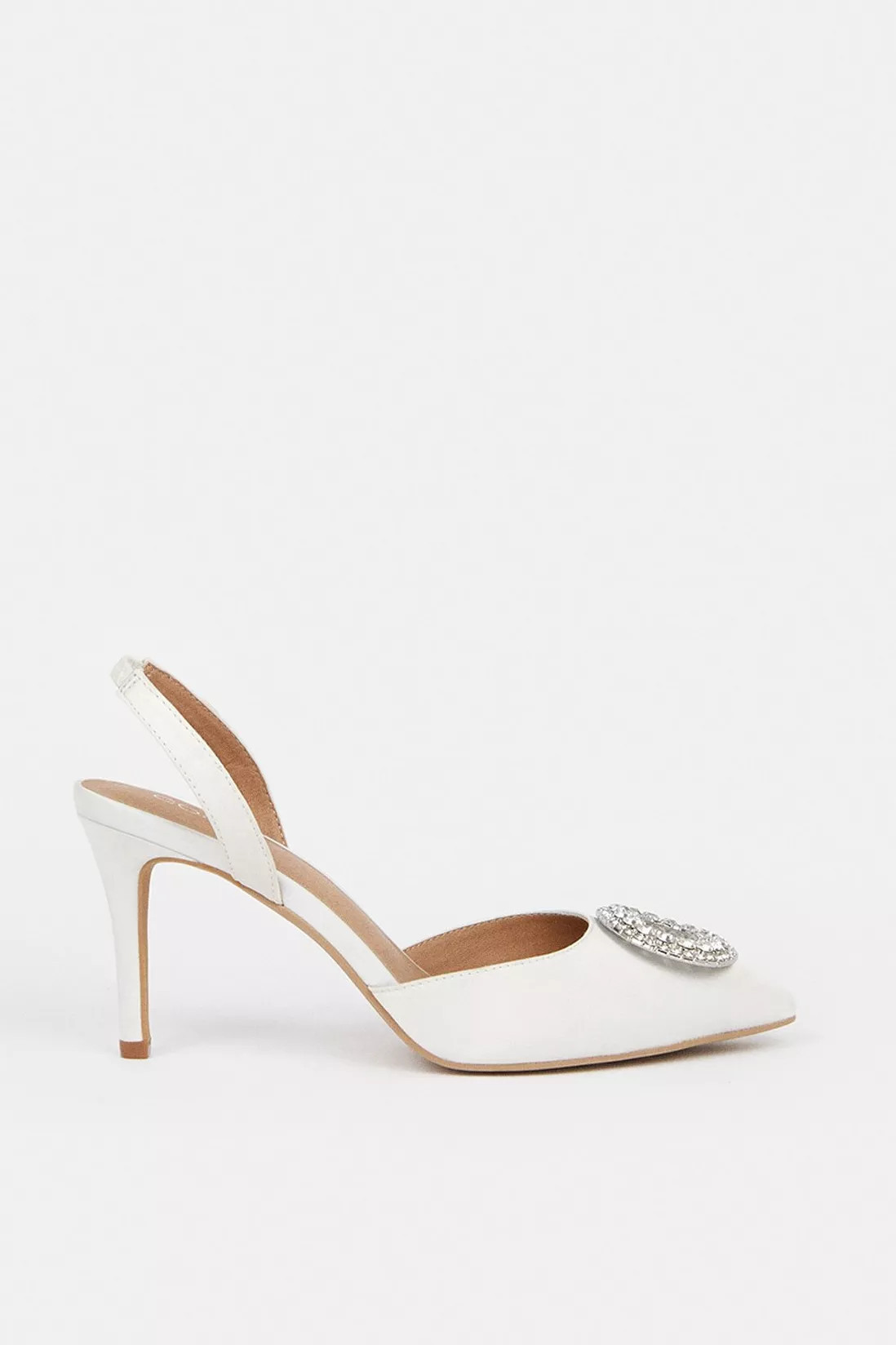 Heels | Tiffany Jewelled Brooch Detail Sling Back Court Shoes | Coast | Coast UK & IE