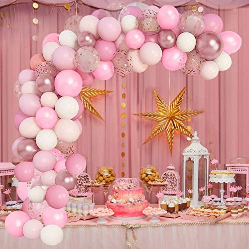 Pink Balloon Decoration for Wedding 105pcs Rose Gold Ballon Arch Garland Assorted Colorful Balloo... | Amazon (US)