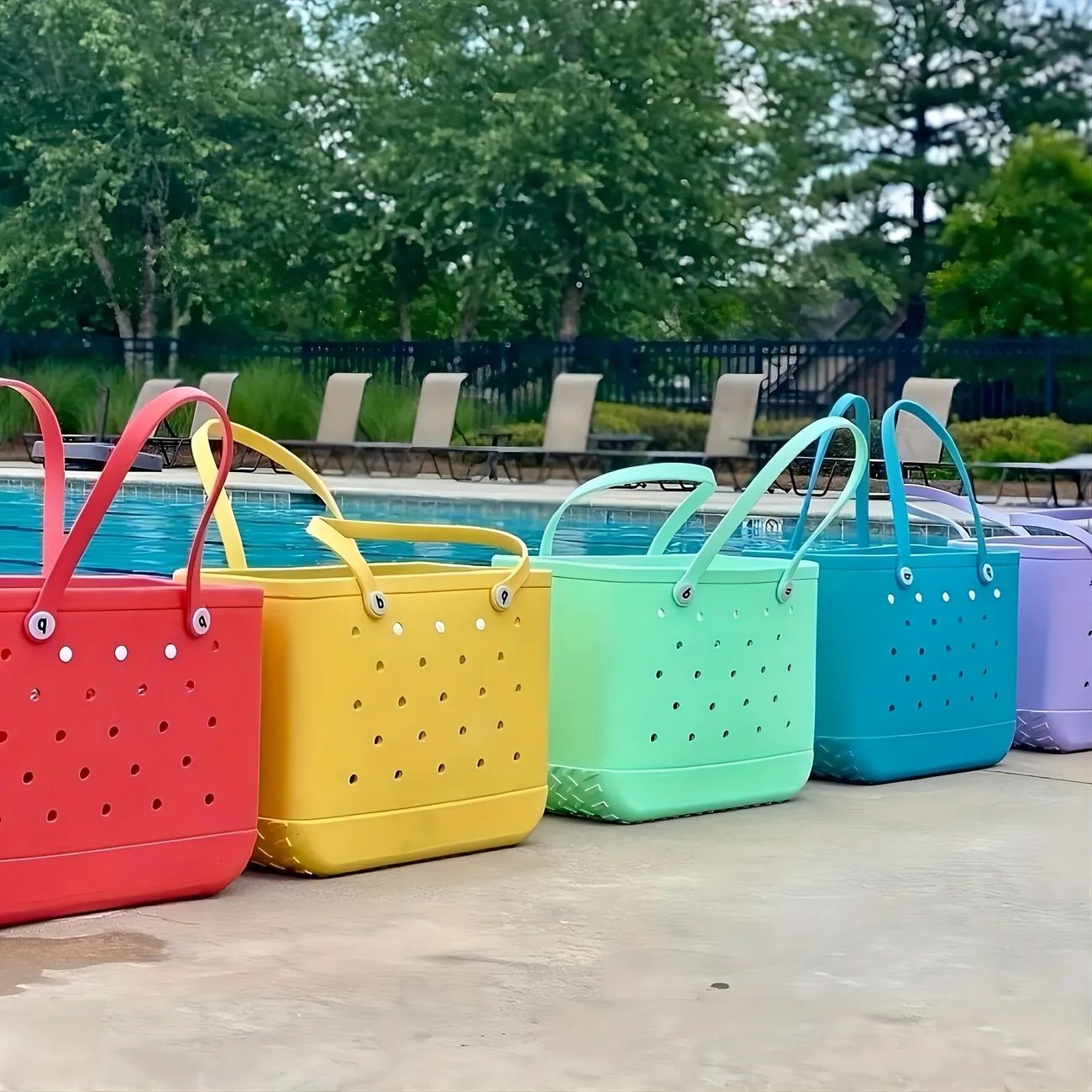 Stay Stylish & Protected at the Beach with this Waterproof, Portable Solid Color Beach Bag! | Temu Affiliate Program