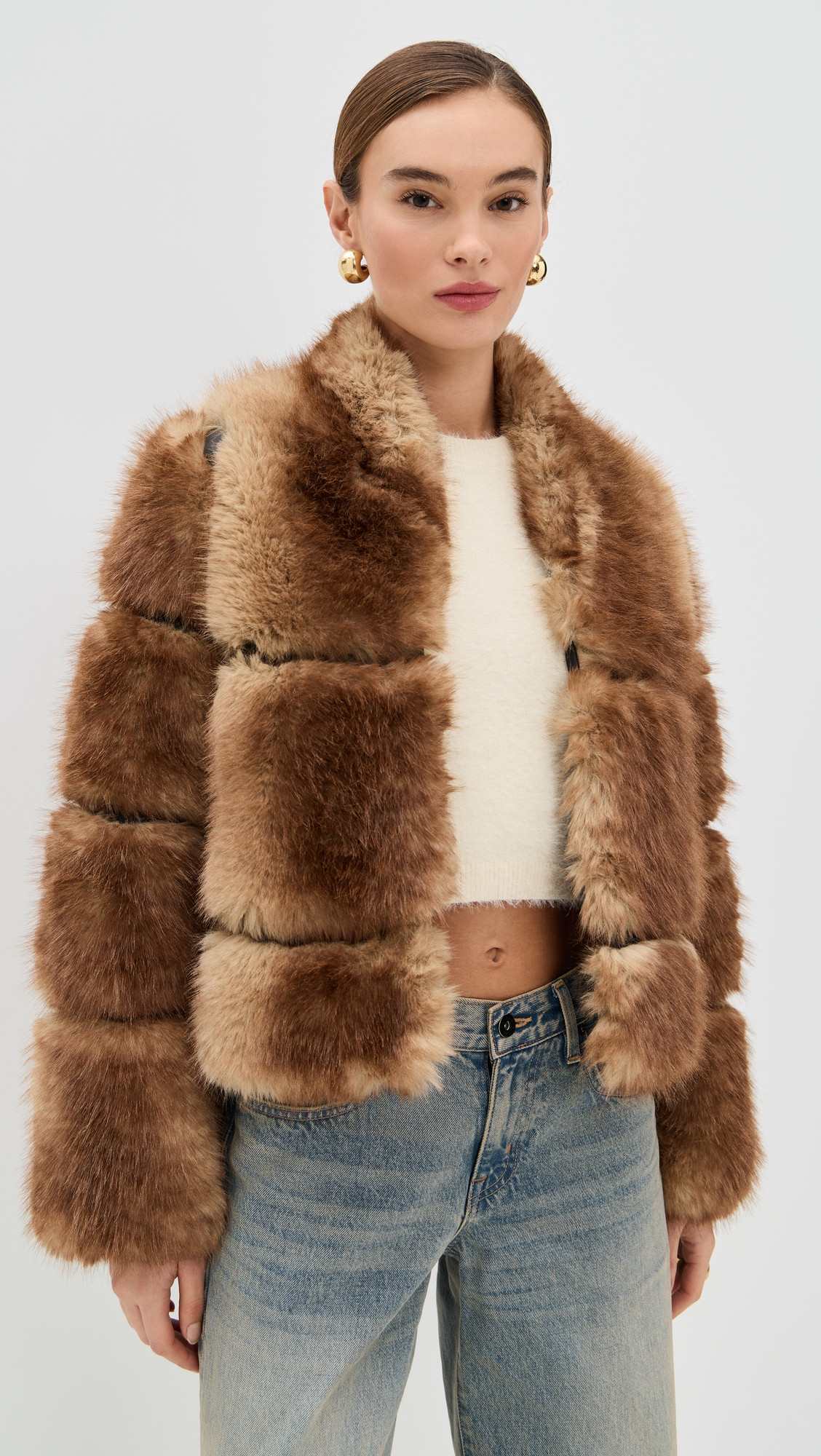 Apparis Sai Mink Coat Blonde Mink M | Shopbop