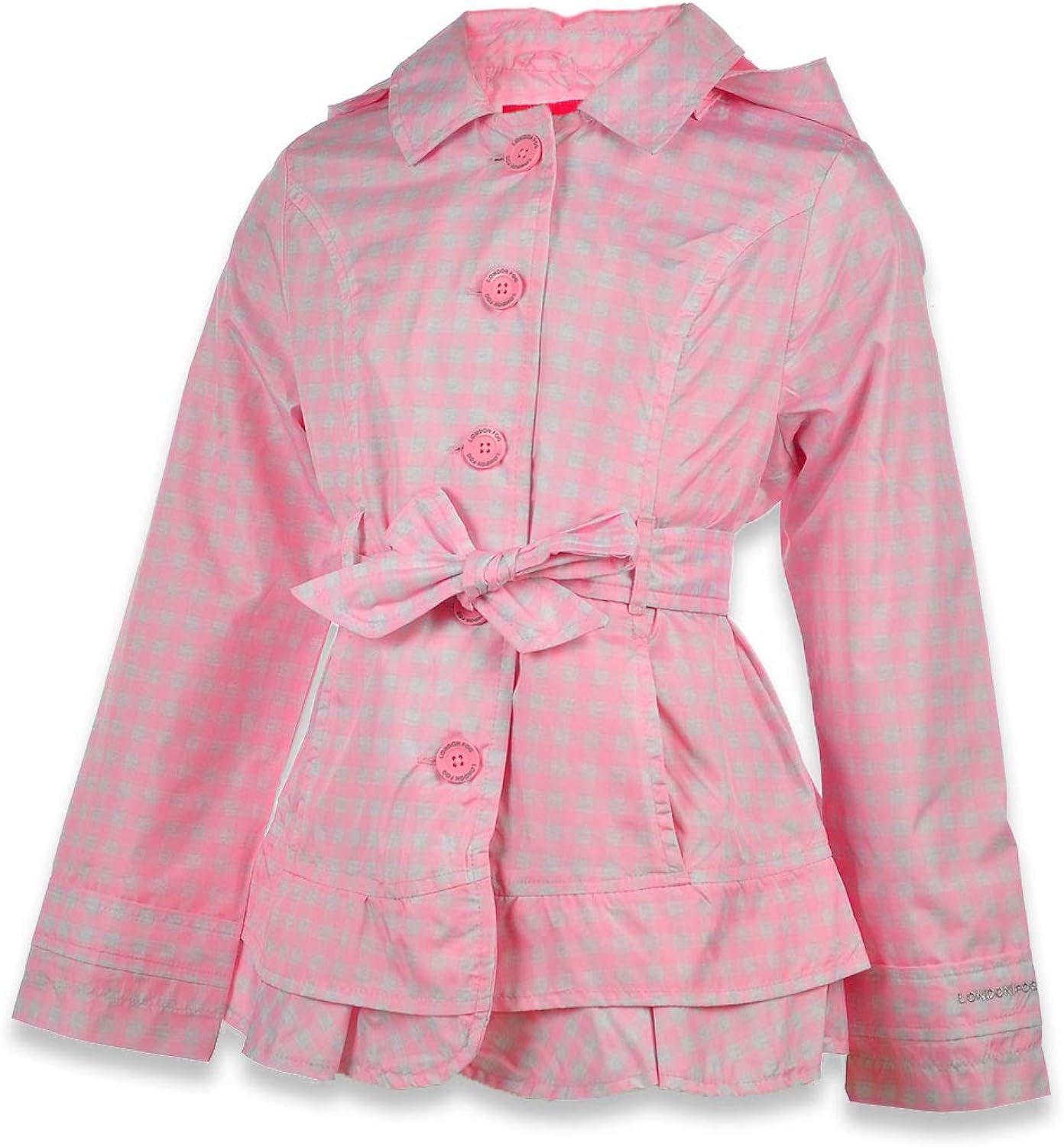 LONDON FOG Girls' Li'l Lightweight Trench Dress Coat Jacket | Amazon (US)