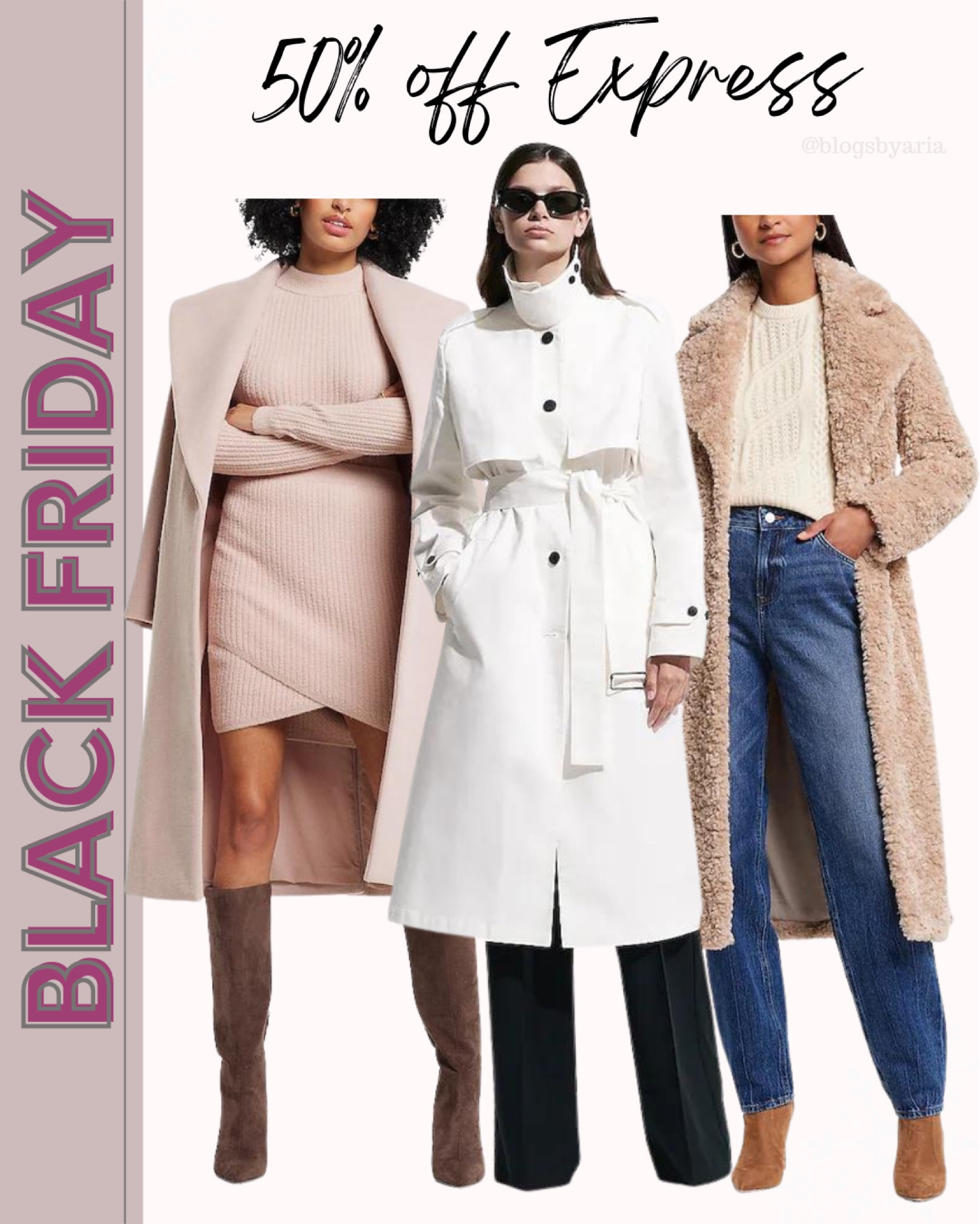 Express coats on sale for Black Friday at 50% off! Now is the time to grab the perfect gift for the girl who needs a fabulous coat or for yourself! #wintercoat  #blackfriday #trenchcoat #furcoat #ltkstyletip #ltksalealert #woolcoat #tweedcoat 

#LTKSeasonal #LTKGiftGuide #LTKCyberweek