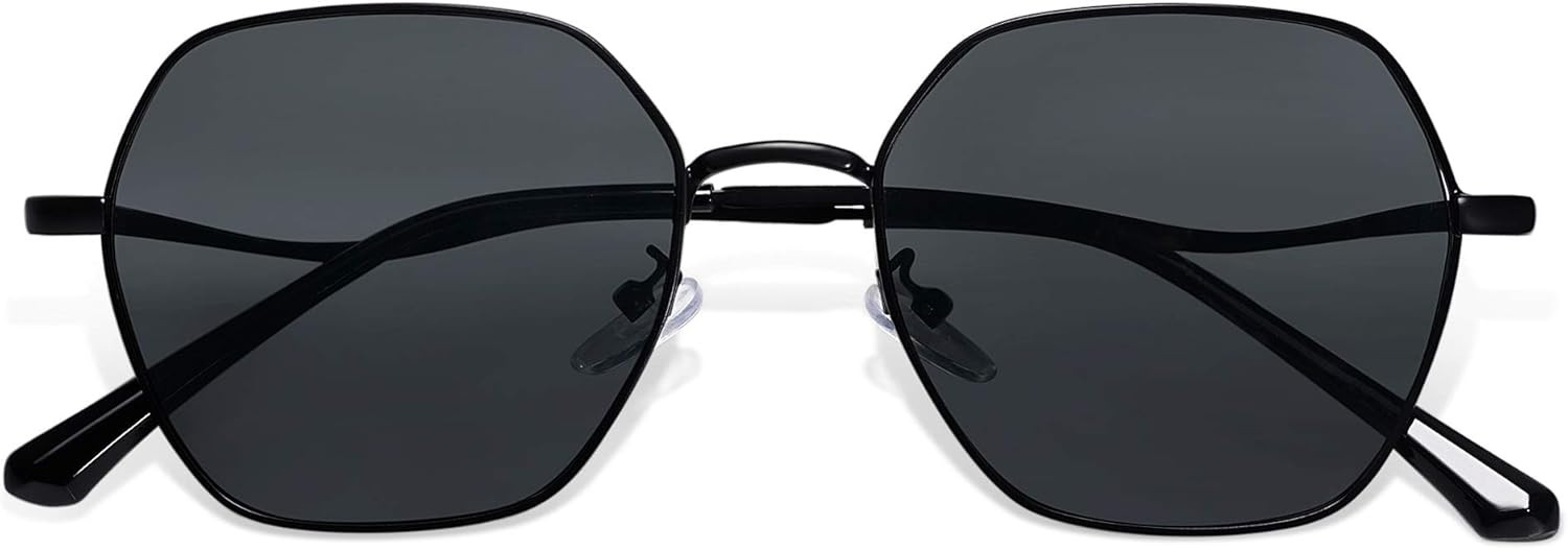 SOJOS Hexagon Square Sunglasses For Women Trendy Small Faces Octagon Gold Rim Wire Frame Geometri... | Amazon (US)