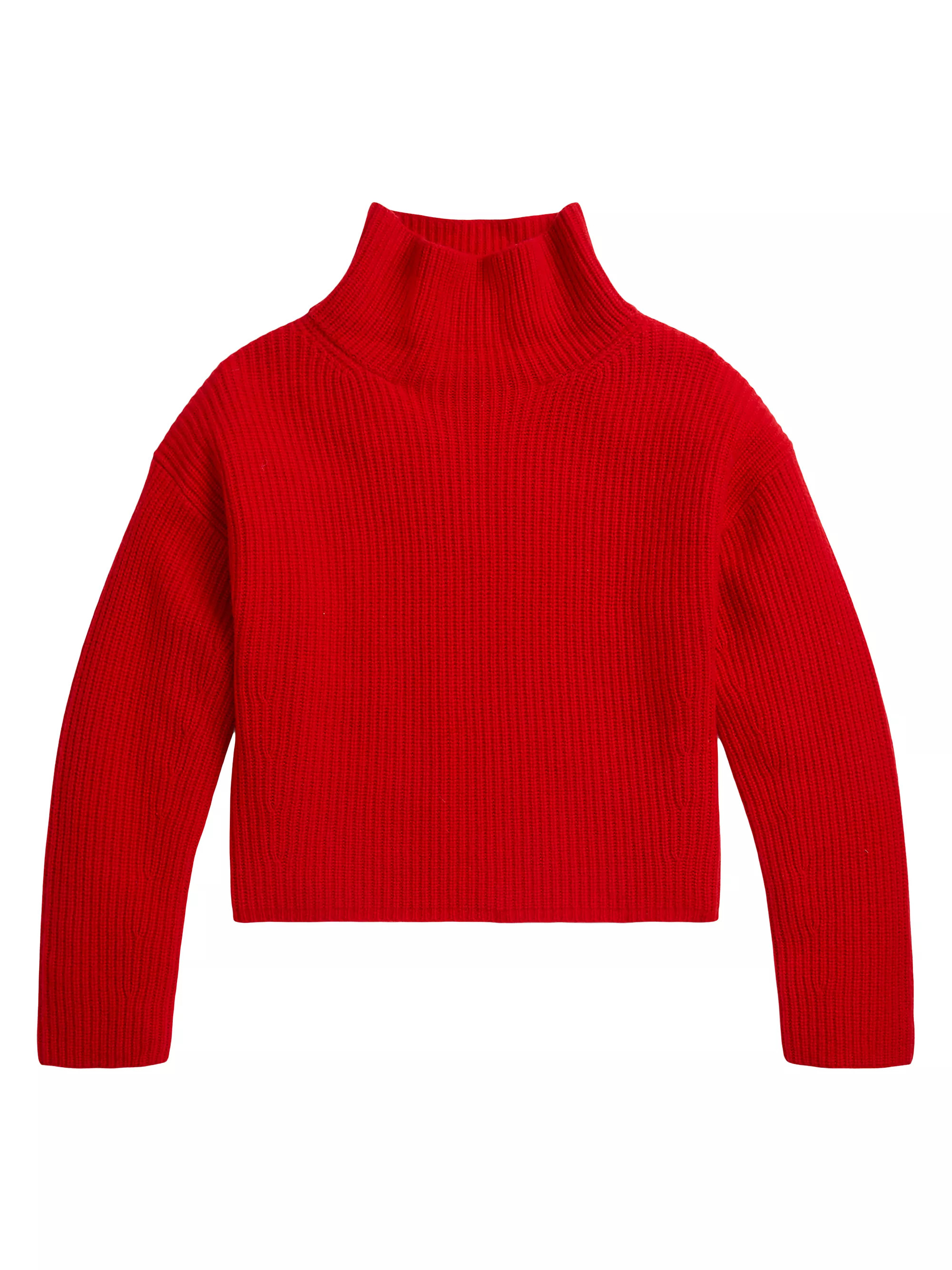 Ribbed Wool-Cashmere Mock Turtleneck Sweater | Saks Fifth Avenue