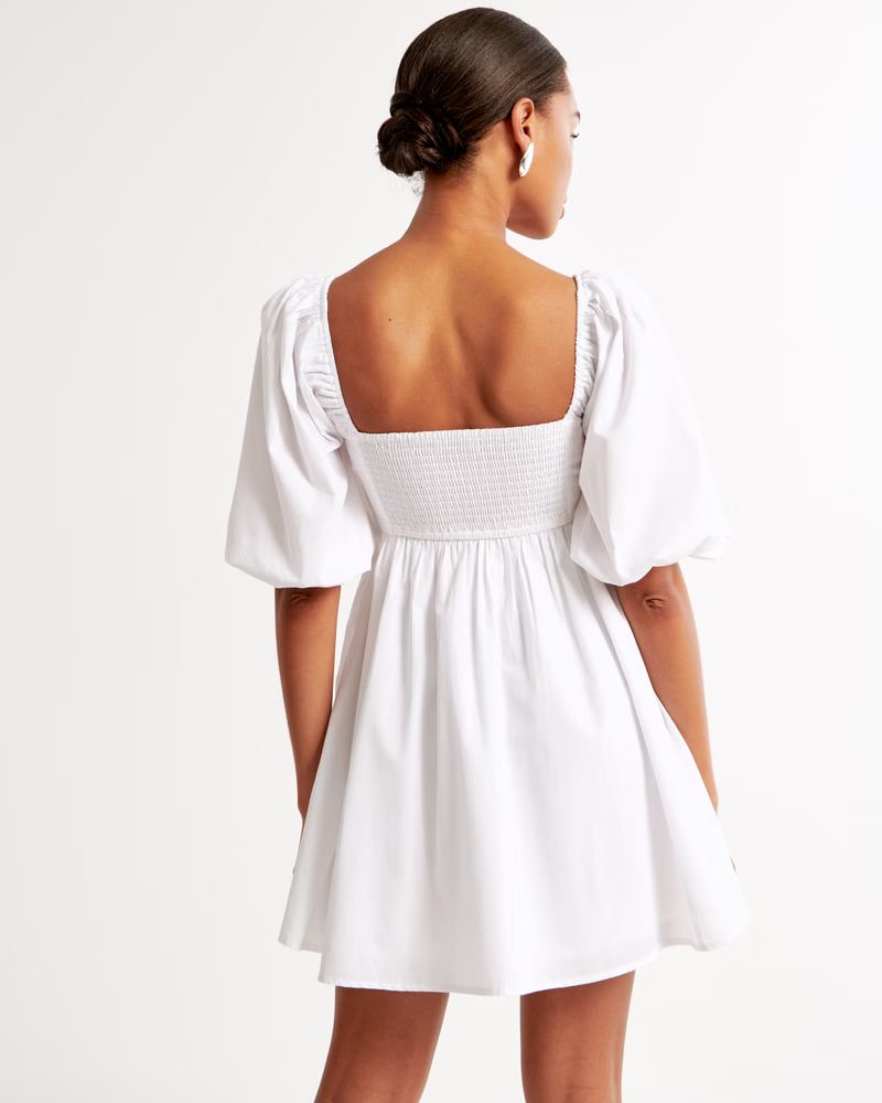 Emerson Ruched Puff Sleeve Mini Dress | Abercrombie & Fitch (US)