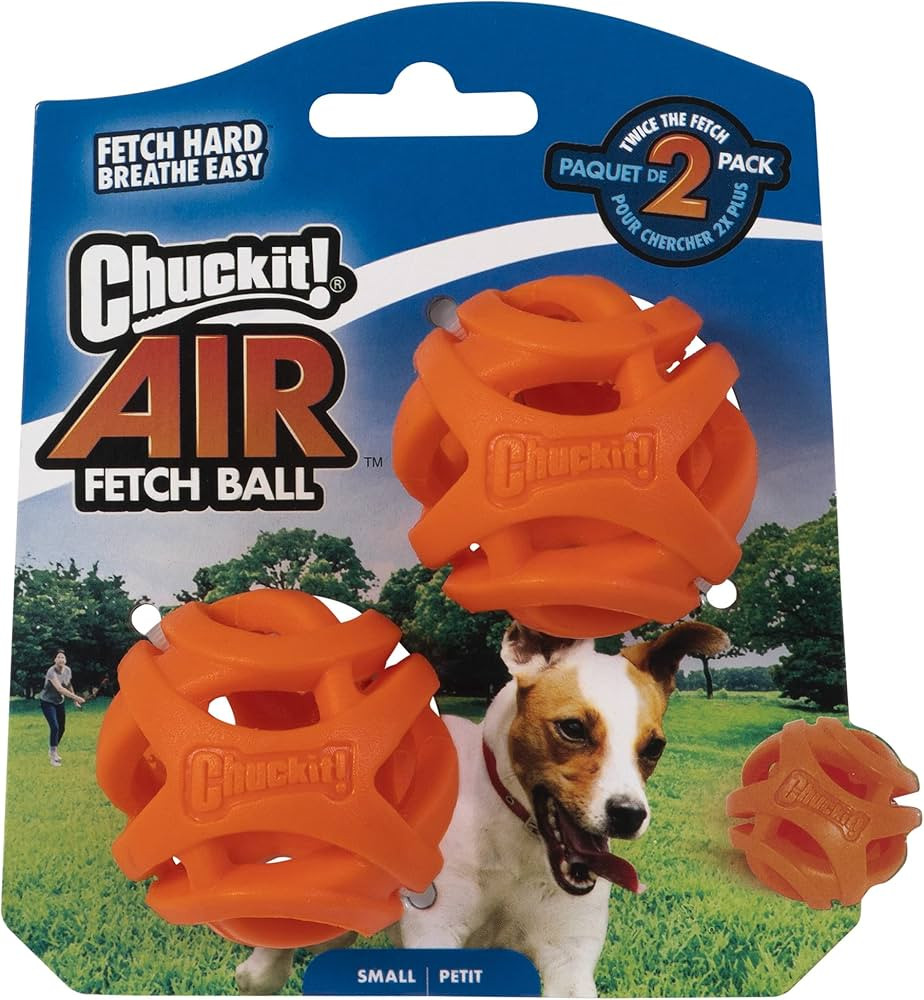 Chuckit Air Fetch Ball Dog Toy, Small (2 Inch Diameter), for dogs 0-20 lbs, Pack of 2 | Amazon (US)