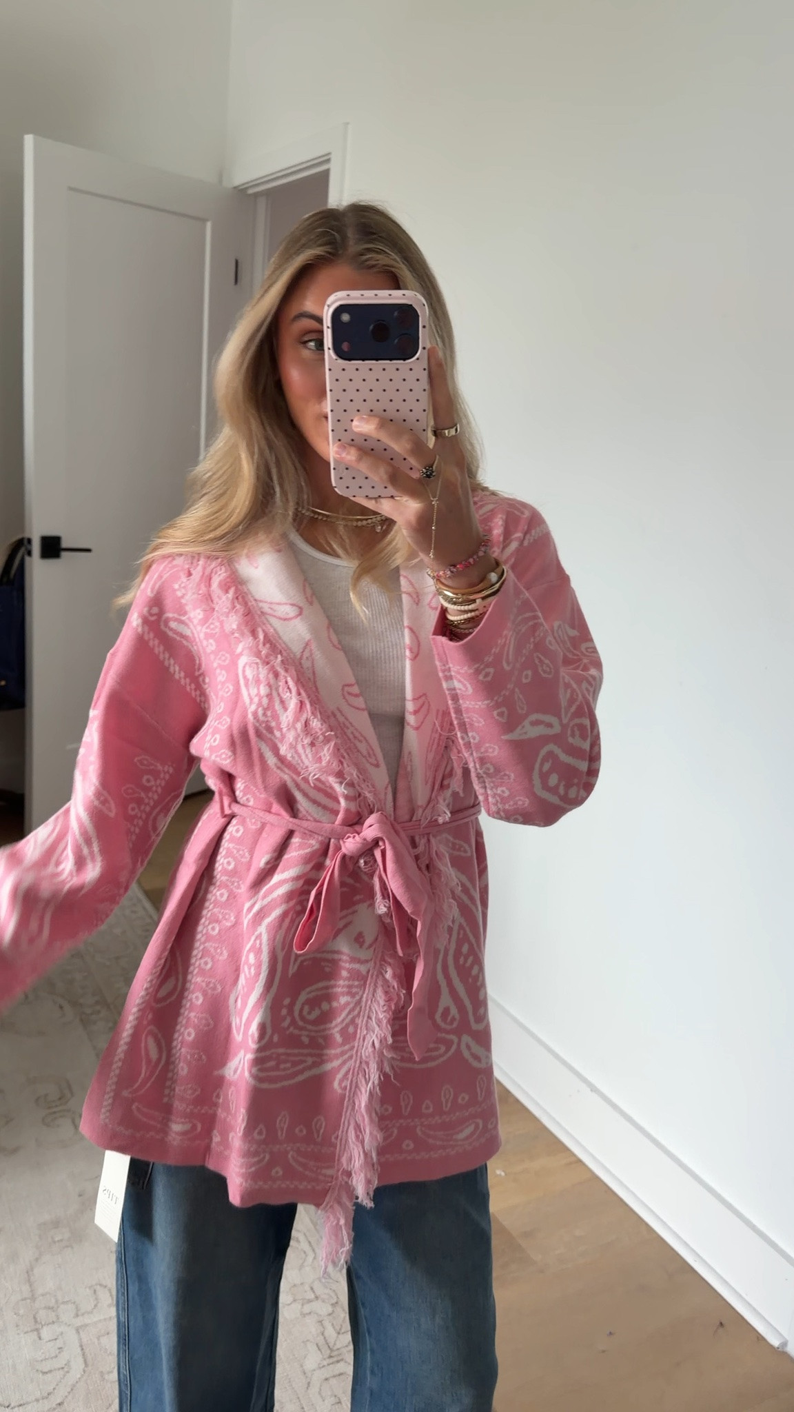 Amazon size small Saodimallsu Womens Fall Tassel Shawl Collar Cardigan Paisley Wrap Sweaters Coats with Belt,Long sleeve,Boho style,Bandana Pattern,Elegant Fringe Cardigan,2026 Fall Fashion,Soft Knit