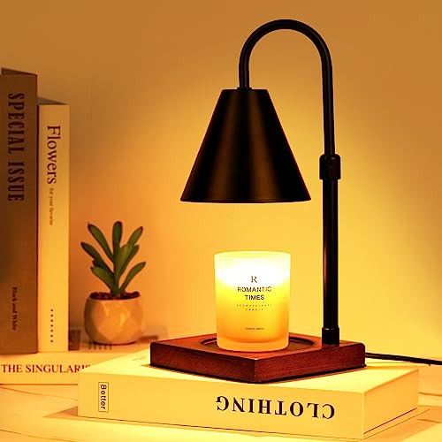 Modern Candle Warmer Lamp with Timer, Dimmable Candle Lamp Warmer, Birthday Gifts for Women, Black Lamp Candle Warmer Gifts for Mom, Adjustable Scented Candle Lamp for Jar Candles, Bedroom Home Decor | Amazon (US)