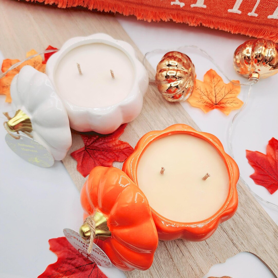 Pumpkin Jar Candles Pumpkin Pie Autumn Harvest Fall Scented Candles - Etsy | Etsy (US)