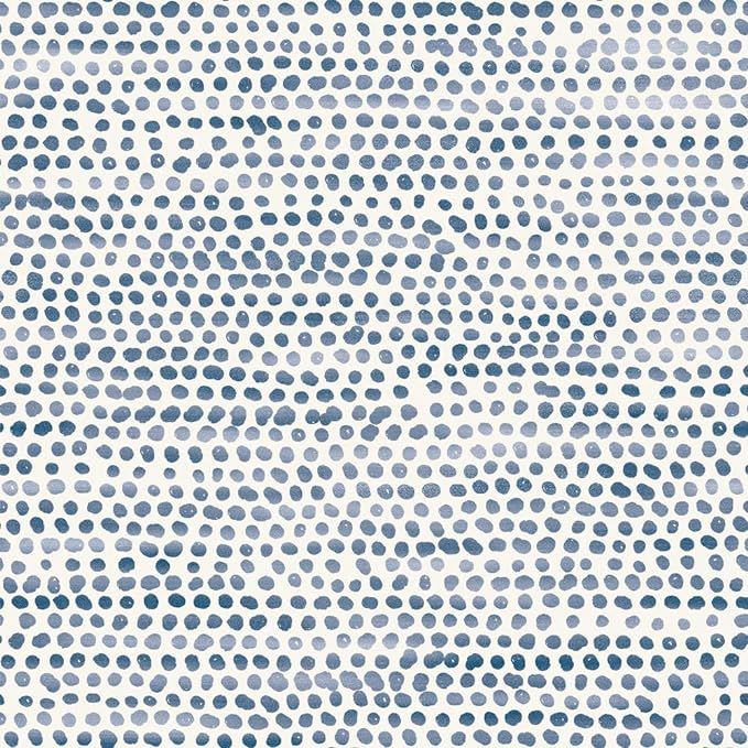 Tempaper Blue Moon Moire Dots | Designer Removable Peel and Stick Wallpaper | Amazon (US)