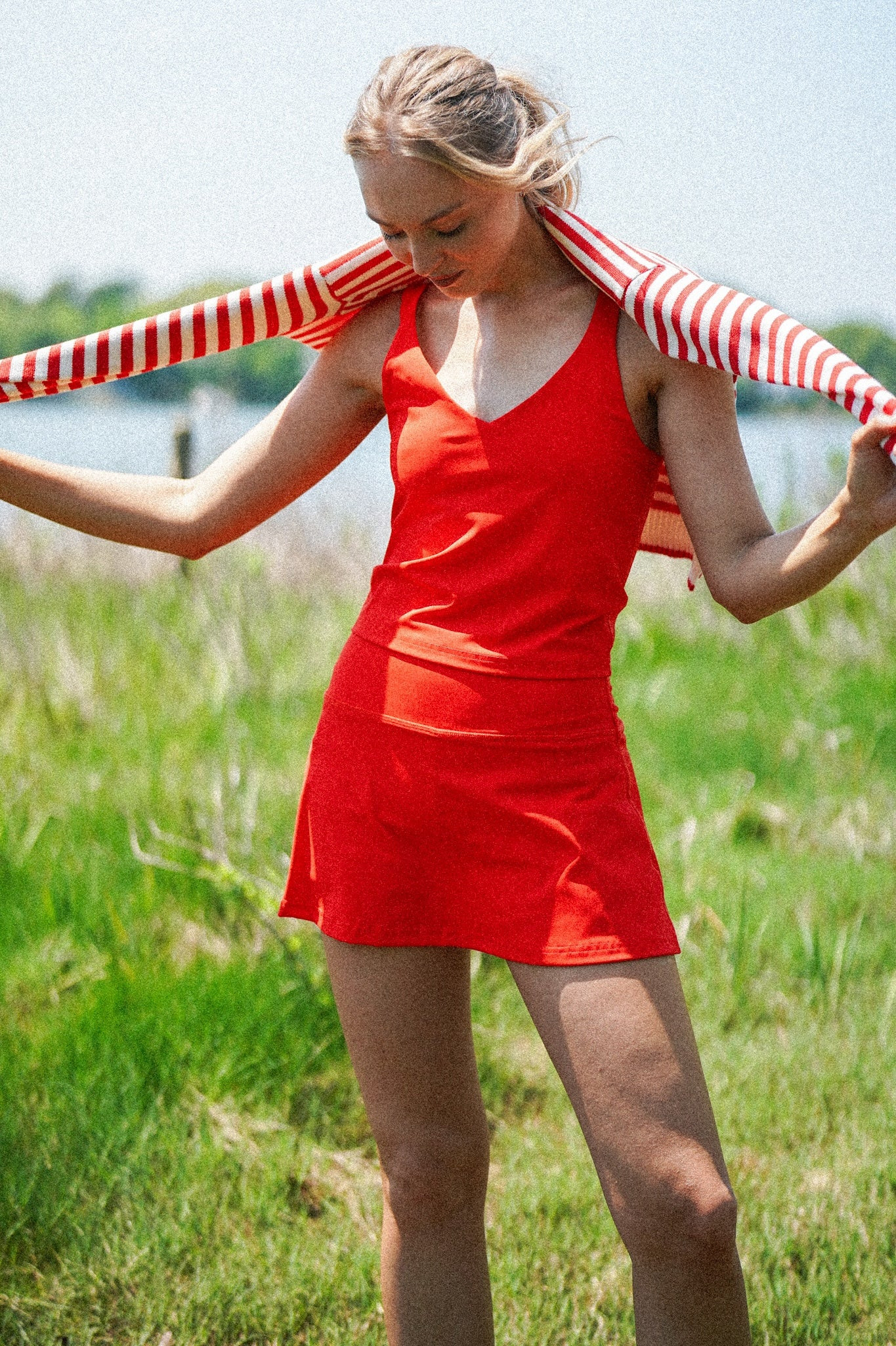 Soline Tank - Tomato | Smith and Quinn
