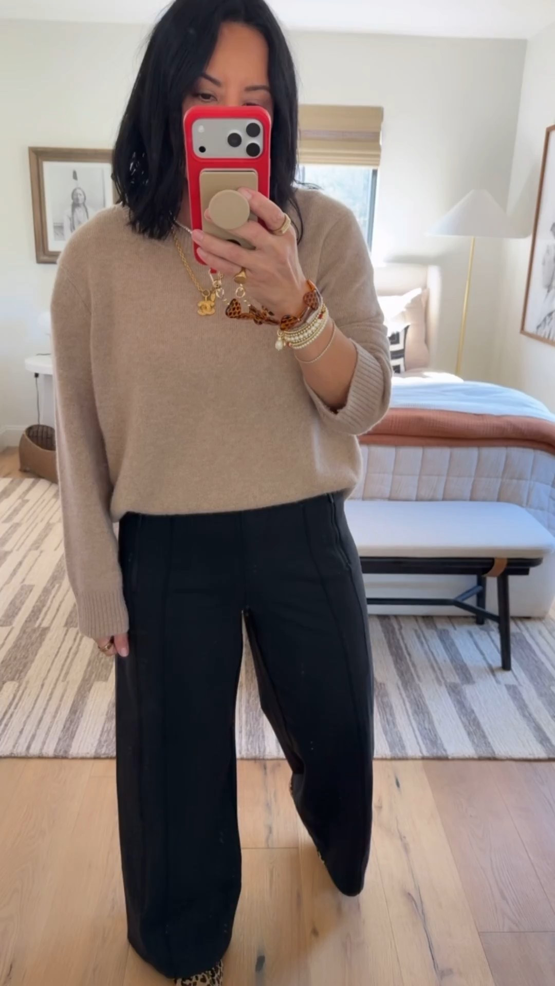 Sweater size medium, t-shirt I’m wearing underneath size large, pants size medium (I’m a size 8/10), shoes fit tts. 



#LTKActive #LTKWorkwear #LTKMidsize