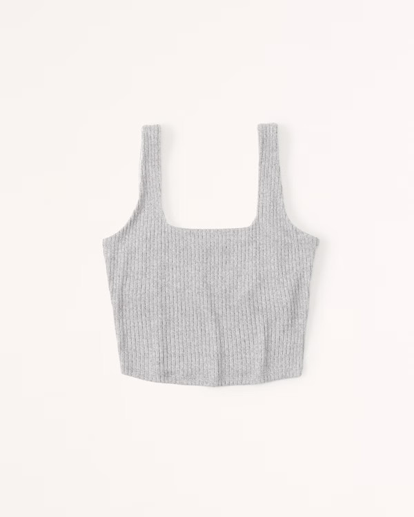 Cozy Rib Squareneck Sleep Tank | Abercrombie & Fitch (US)
