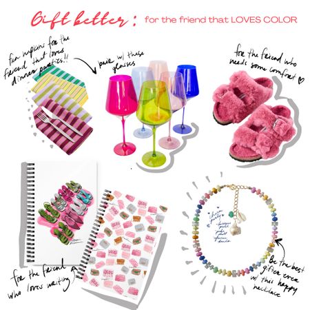 Gifting ideas for the friend that LOVES COLOR. Send something bright and happy to the friend that needs a little boost of happy. 


#LTKHoliday #LTKGiftGuide #LTKfindsunder100