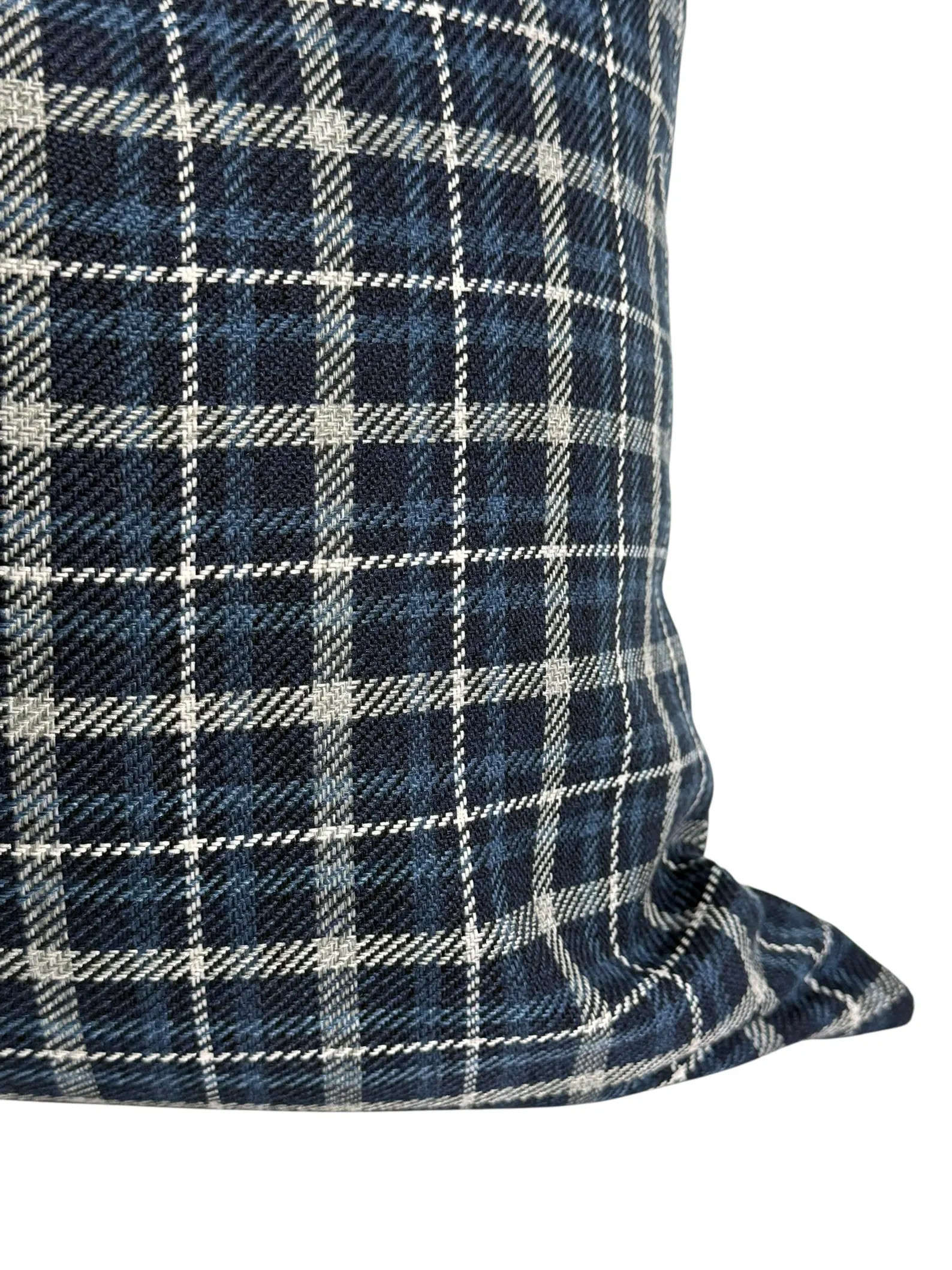 Handmade Navy Plaid Pillow Cover: Farmhouse Tartan Throw Cushion | Etsy (Global)