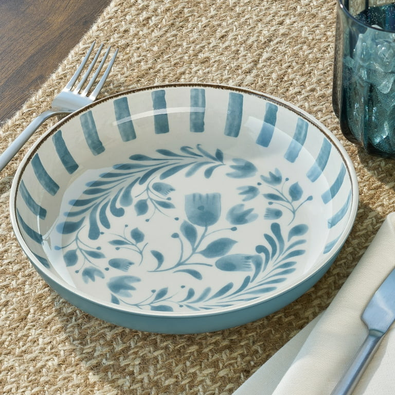 Better Homes & Gardens Bamboo Melamine Dinner Bowl, Blue | Walmart (US)