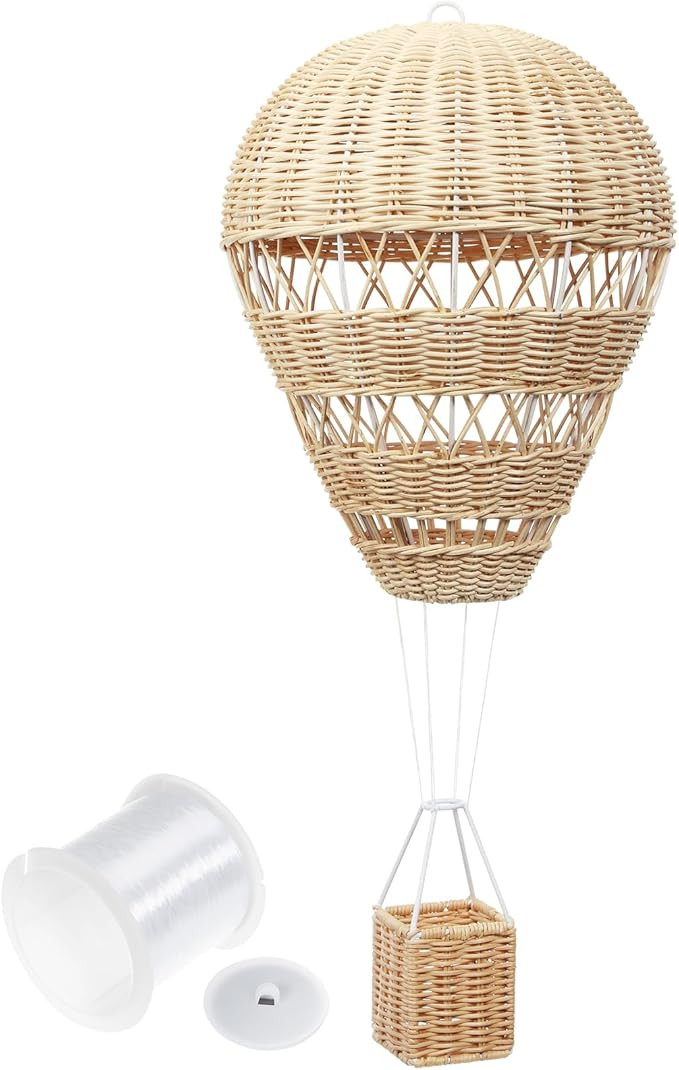 VALICLUD Rattan Hot Air Balloon Natural Photo Props Wicker Handwoven Wall Basket Decor for Rooms ... | Amazon (US)